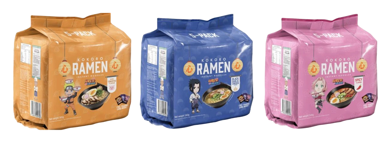 Kokoro character ramen multipacks